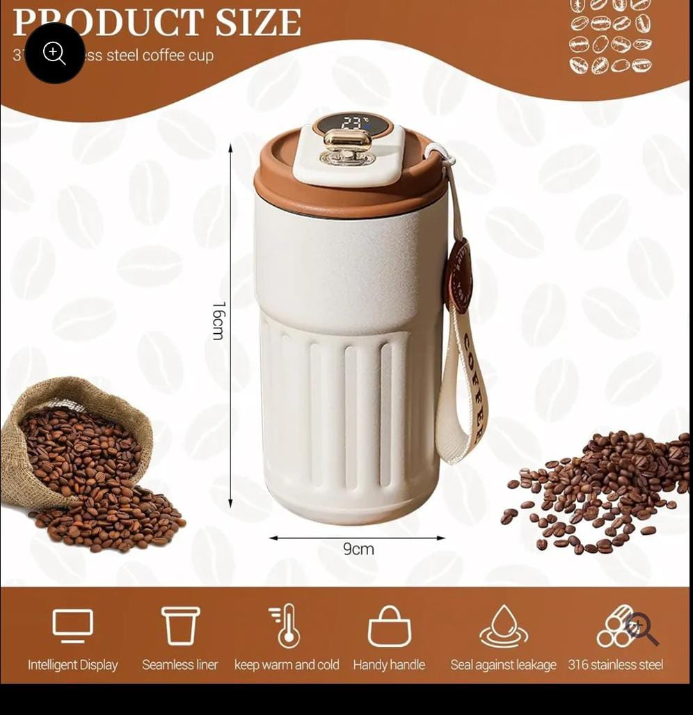 Leakproof Coffee Mug with Temperature Display